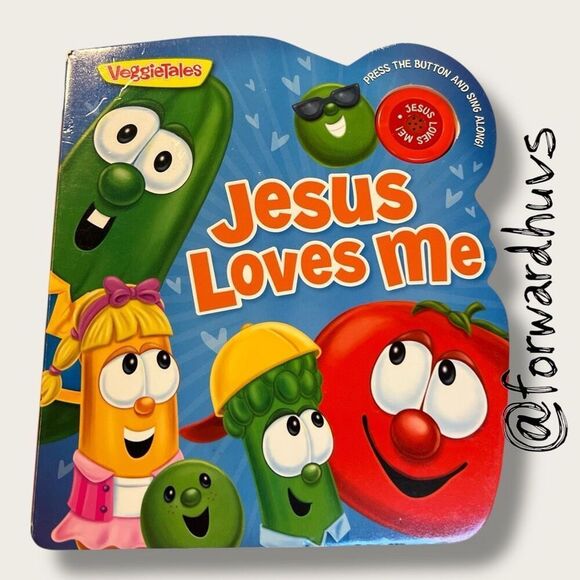 VeggieTales Jesus Loves Me Board Book with Jesus Loves Me Song Sound - Picture 1 of 10